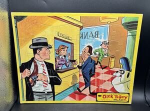 Vintage 1960’s Dick Tracy Inlaid Puzzle for Children by Jaymar 11 x 14 EUC